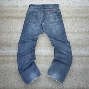 Vintage Skate Jeans X Regular Straight Leg Fit Medium Wash Denim Distressed Y2K
